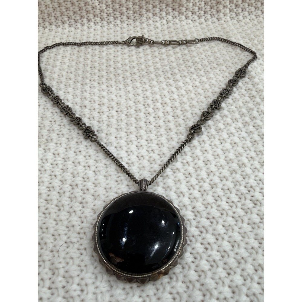 Lucky Brand Joan Jett I Love Rock N Roll Black Statement Pendant Necklace